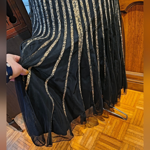 Vintage Cache Black And Gold Cocktail Dress Size 12 - Picture 7 of 9